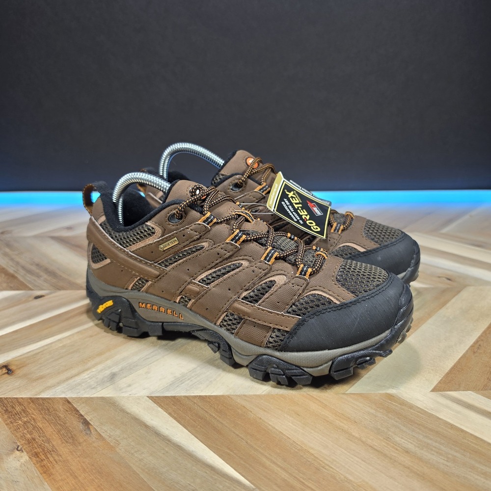 Merrell Shoes Mens Size 7 W Brown Hiking Trail Vibram Low Top Moab 2 GTX J06041W